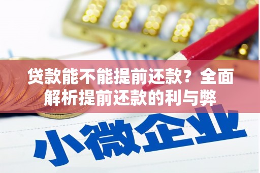 墨玉贷款能不能提前还款？全面解析提前还款的利与弊