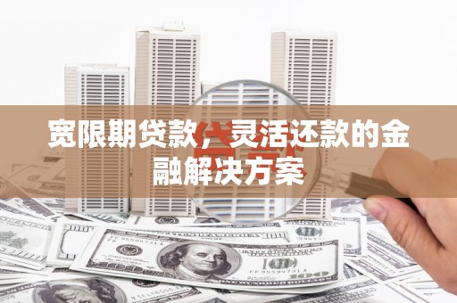 墨玉宽限期贷款，灵活还款的金融解决方案