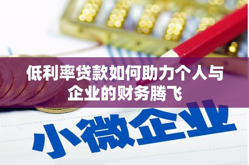 墨玉低利率贷款如何助力个人与企业的财务腾飞