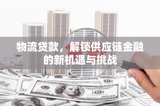 墨玉物流贷款，解锁供应链金融的新机遇与挑战