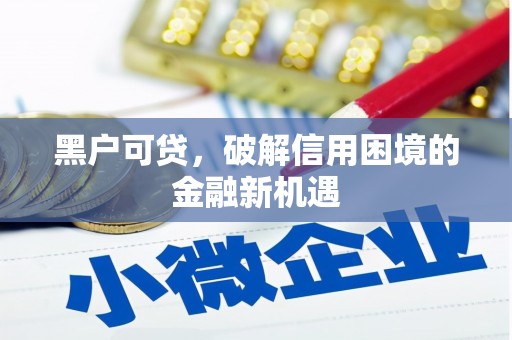 墨玉黑户可贷，破解信用困境的金融新机遇