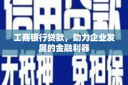 墨玉工商银行贷款，助力企业发展的金融利器