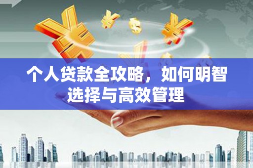 墨玉个人贷款全攻略，如何明智选择与高效管理